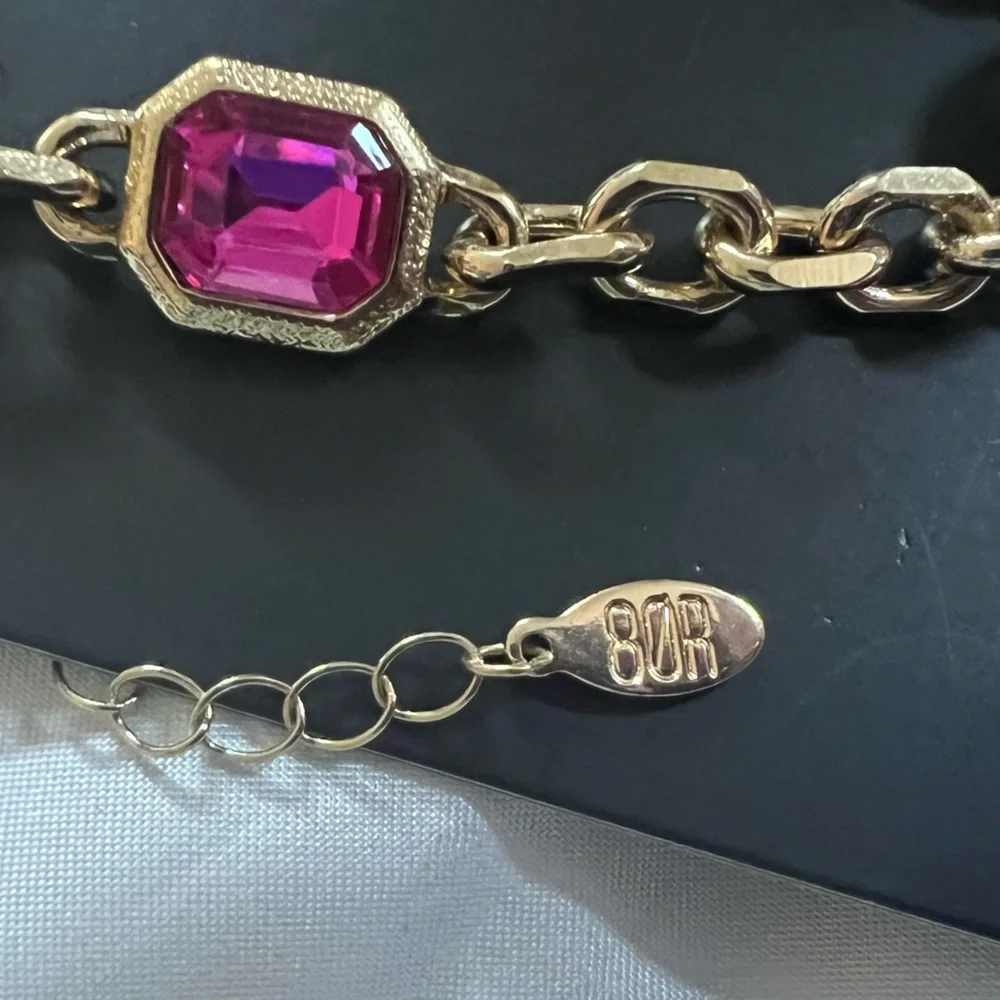 NECKLACE by AQUA Gemstone Gold 16” Chain with Lobster Clasp & 3” Extender NWT - Picture 7 of 13